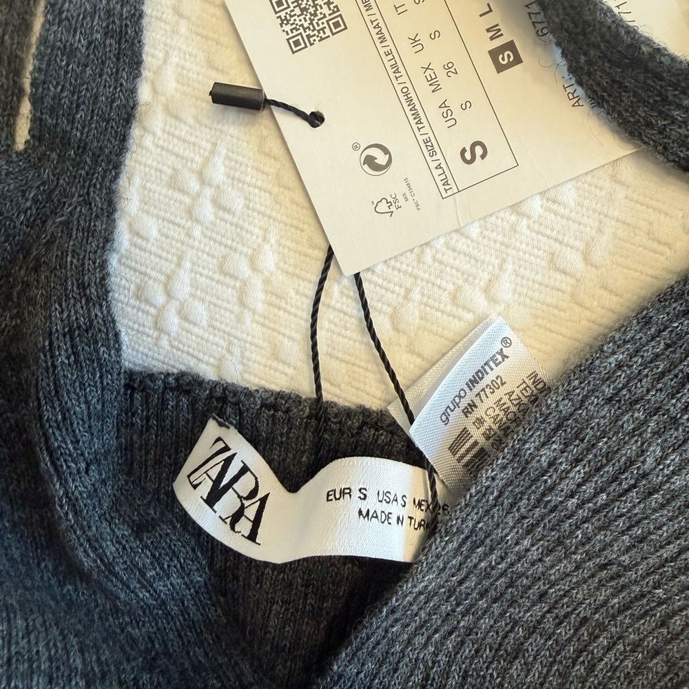 ZARA wool blend bralette sweater top - Picture 3 of 5